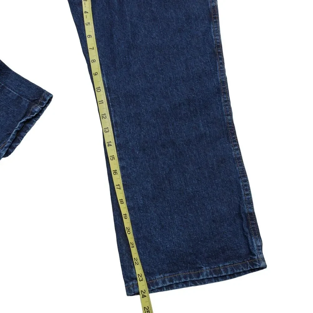 Wrangler Size 10 Boys Utility Jeans Legendary Gold Adj Waist Husky Dark Blue